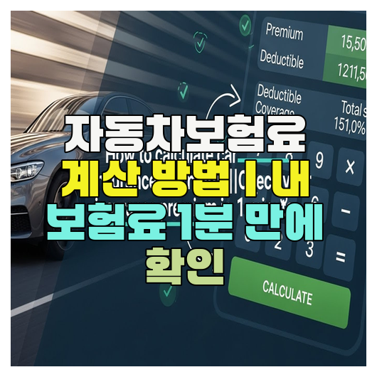  자동차보험료 계산 방법｜내 보험료 1분 만에 확인