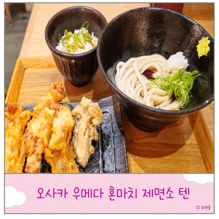  오사카 우메다 루쿠아 우동 맛집 혼마치 제면소 텐