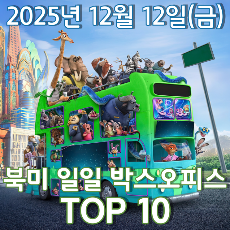  [북미 박스오피스] 일일 TOP 10 - 2025년 12월 12일(금)