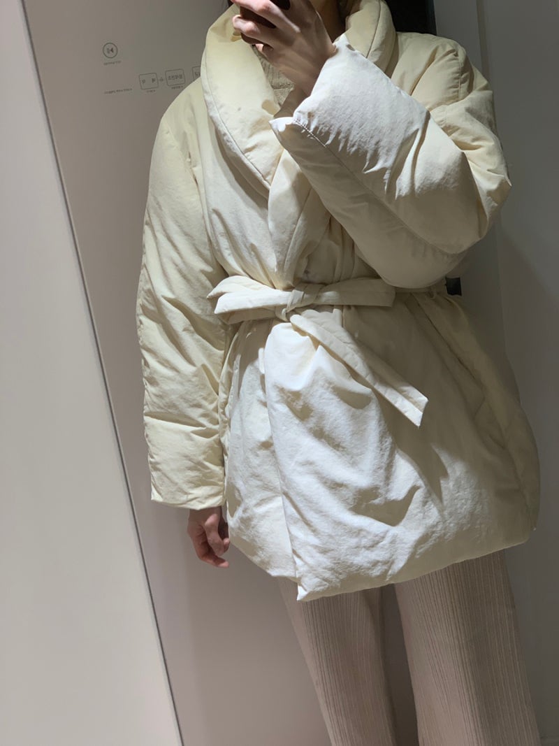 온앤온 패딩 - 숄카라 벨티드 다운점퍼 구스다운 후기