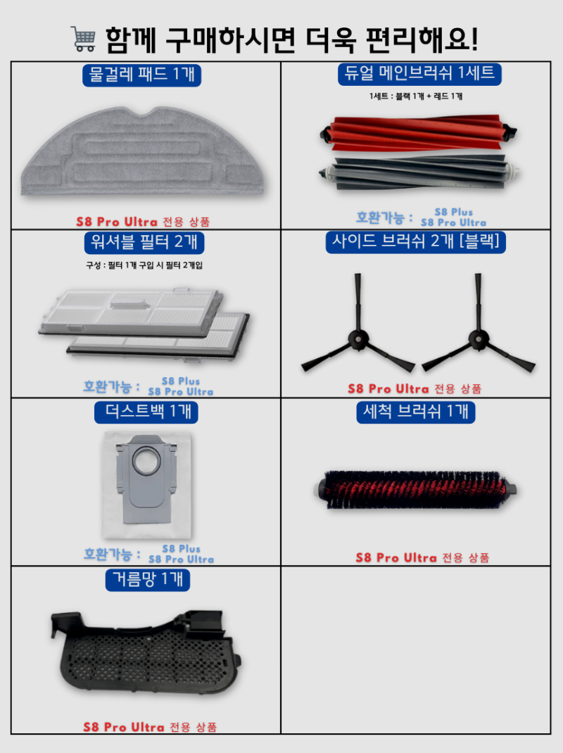 로보락 S8 시리즈 소모품 추천 BEST 4 꼭 챙겨야 할 필수 아이템!