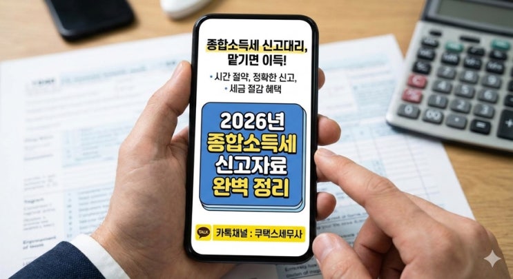  종합소득세 신고대리를 맡기면 장점｜2026년 종합소득세 신고자료 완벽 정리