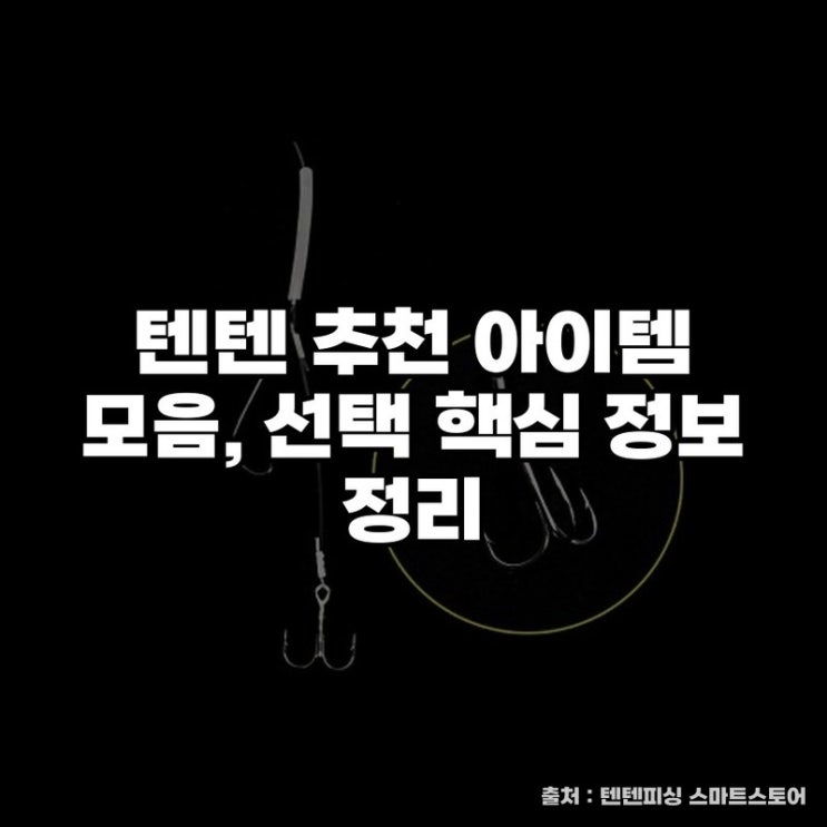  텐텐 추천 아이템 모음, 선택 핵심 정보 정리