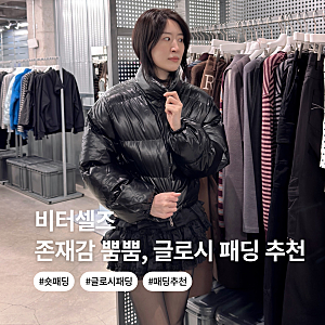 비터셀즈 글로시 패딩 후기 여자 유광 숏패딩 추천