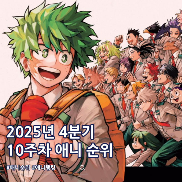  2025년 4분기 애니 순위 랭킹 10주차
