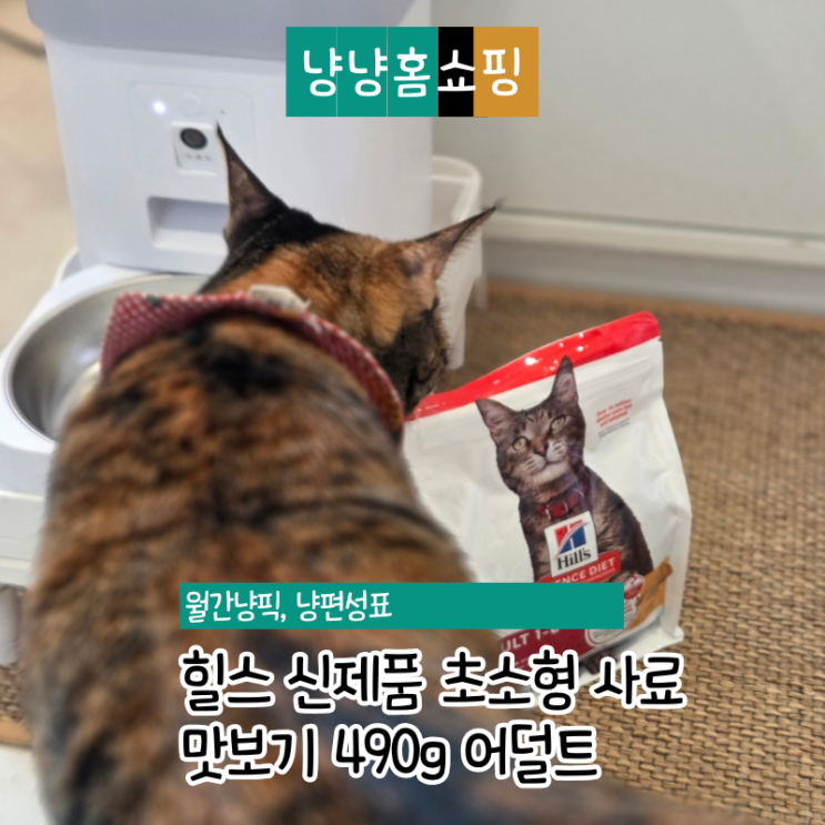 힐스 고양이사료 초소형 신제품, 대용량 부담 없는 초소형백