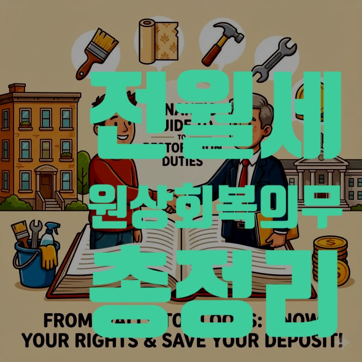  [종합] 전세 월세 원상회복 의무 기준 총정리: 도배, 장판, 못 자국 어디까지?