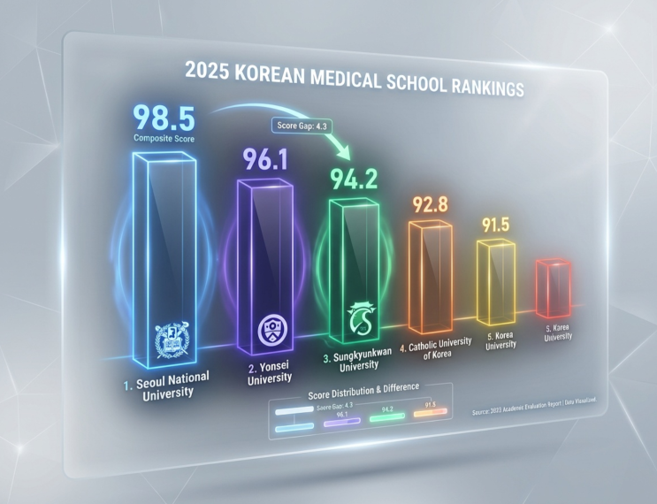  [2025 의대 순위] 서울대 1위, 성균관대의 약진? 점수로 보는 의대 서열 완벽 정리