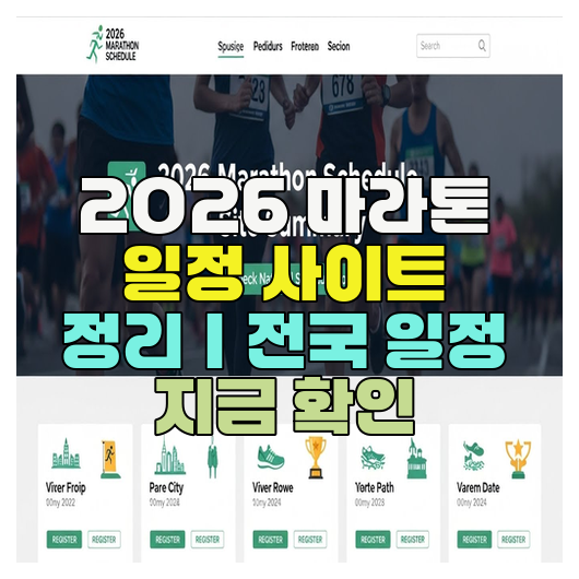  2026 마라톤 일정 사이트 정리｜전국 일정 지금 확인