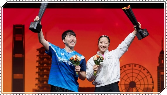 /<b>임종훈</b>-<b>신유빈</b>, 만리장성 넘고 WTT <b>왕중왕전</b> 우승
