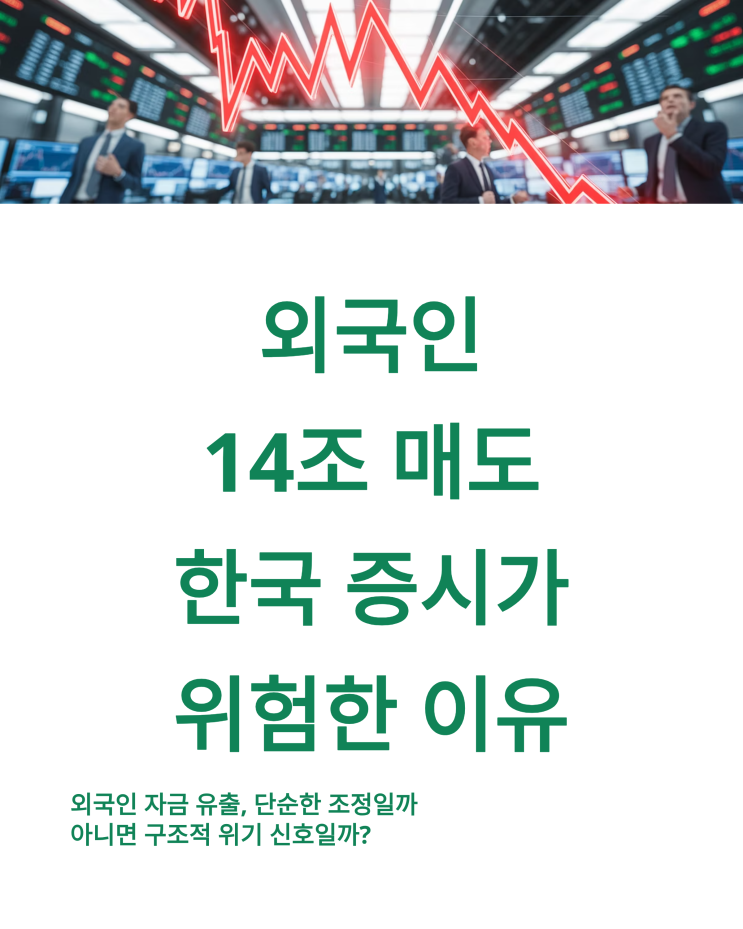  외국인 14조 매도, 한국 증시가 위험한 이유