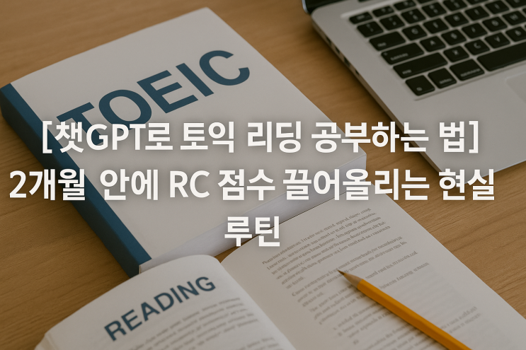  [챗GPT로 토익 리딩 공부하는 법]2개월 안에 RC 점수 끌어올리는 현실 루틴