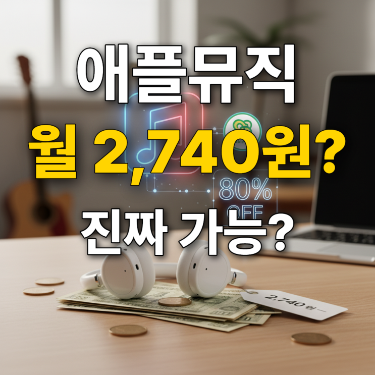  음악 스트리밍 할인 더 이상 비싸게 NO! 애플뮤직, 피클플러스 조합