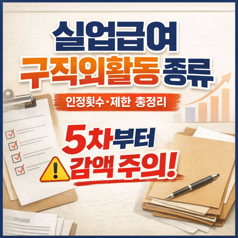 실업급여 구직외활동 종류 인정 횟수와 5차부터 주의해야 할 감정 포인트