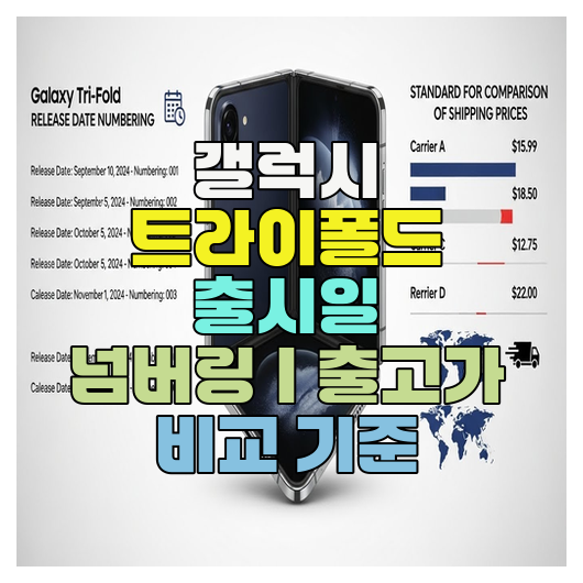  갤럭시 트라이폴드 출시일 넘버링｜출고가 비교 기준