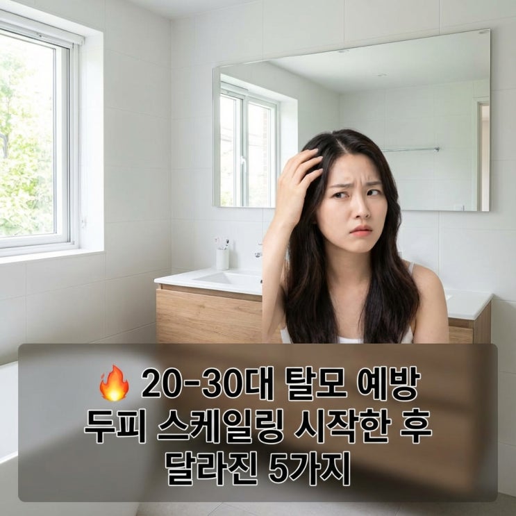   20-30대 탈모 예방 | 두피 스케일링 시작한 후 달라진 5가지