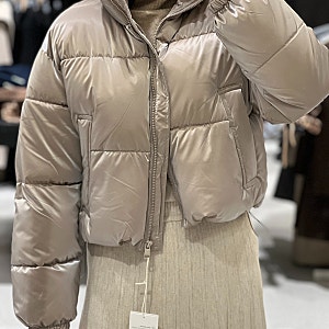 zara 자라 글로시패딩 숏패딩 크롭 패딩 입어보기