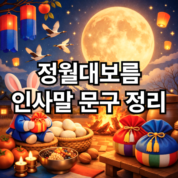  정월대보름 인사말 문구 정리｜한 해의 건강과 복을 기원하는 메시지