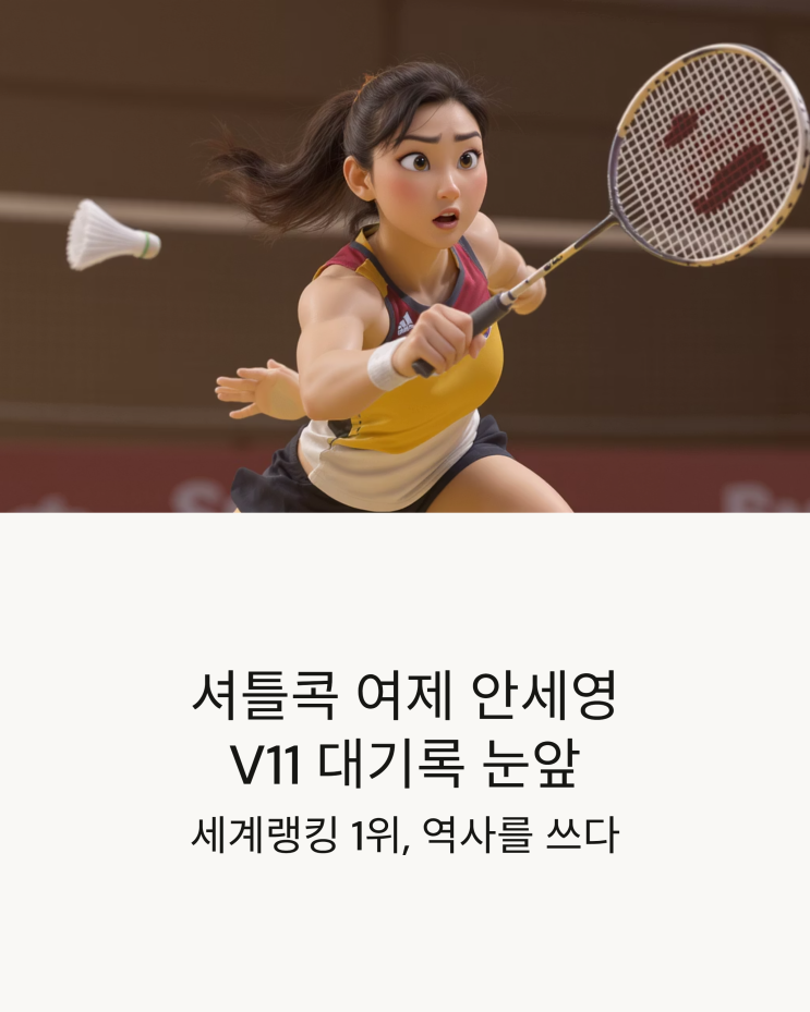 "V11 <b>도전</b>" <b>안세영</b>, 배드민턴 단일 시즌 <b>최다승</b> 신기록... 