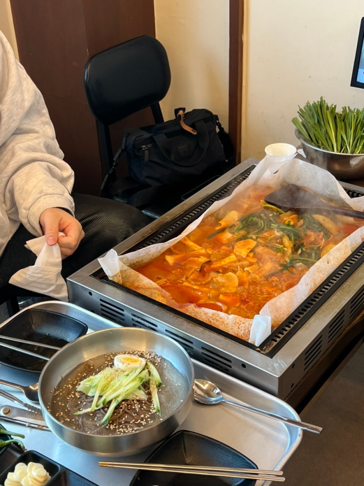  부천 오리고기 옥길동 큰사위오리집 넓은 주차장,캠핑 감성