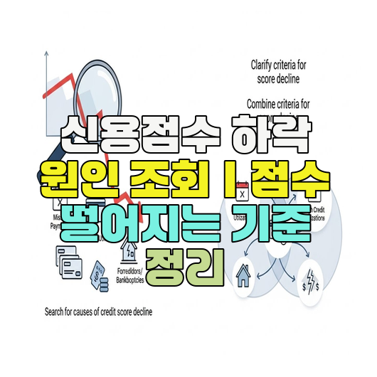  신용점수 하락 원인 조회｜점수 떨어지는 기준 정리