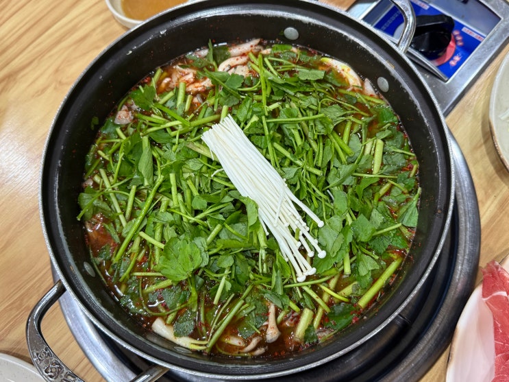  부천역 맛집 박승광샤브손칼국수 가성비 좋고 김치도 맛있음