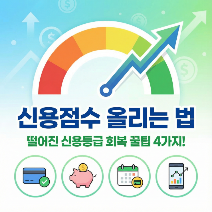  신용점수 올리는 법 | 떨어진 신용등급 회복 꿀팁 4가지!