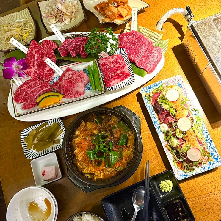  [광주] 동명동 분위기 좋은 맛집 / 광주 야끼니꾸 카나야 (엄선 아카미 세트 + 한우 타다끼)