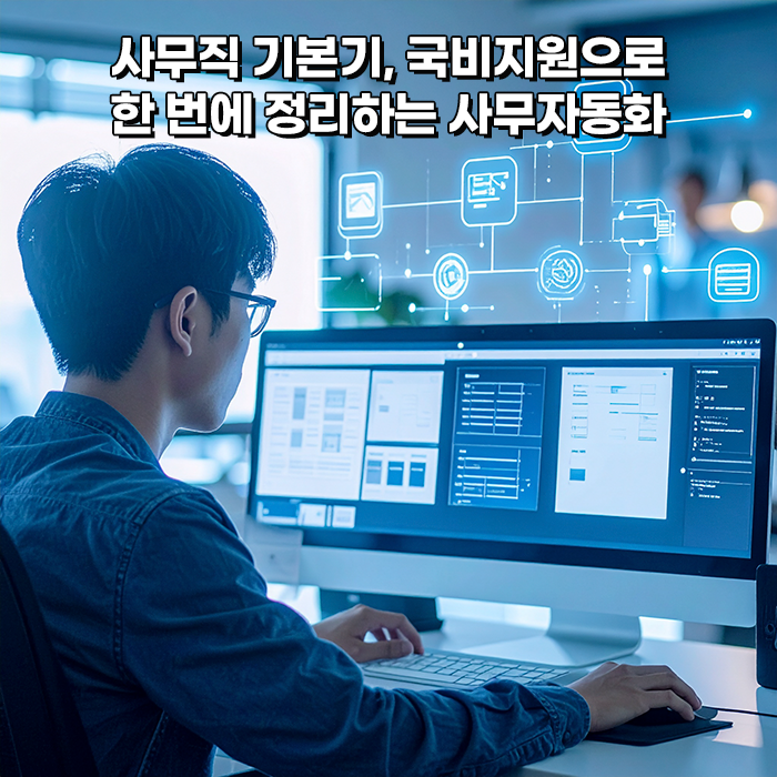  부산 국비지원학원 사무자동화 실무 과정 한글 엑셀 파워포인트 포토샵까지 미래컴퓨터학원 내일배움카드