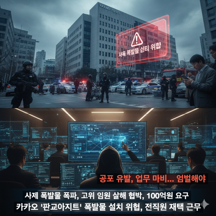 <b>카카오</b> 사옥 <b>폭발물 협박</b> 사건: '못된 장난'을 넘어선 심각한... 
