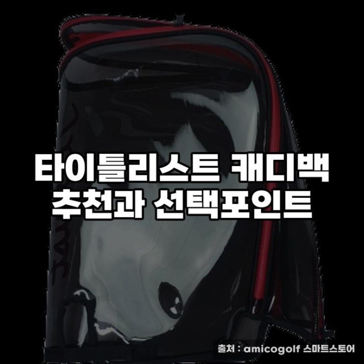  타이틀리스트 캐디백 추천과 선택포인트