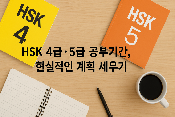  HSK 4급·5급 공부기간, 현실적인 계획 세우기