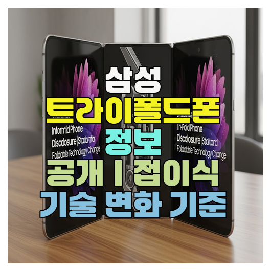 삼성 트라이폴드폰 정보 공개｜접이식 기술 변화 기준