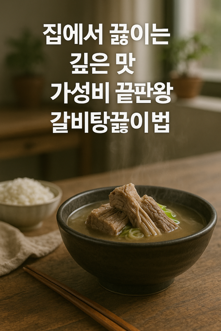  집에서 끓이는 깊은 맛 가성비 끝판왕 갈비탕끓이는법