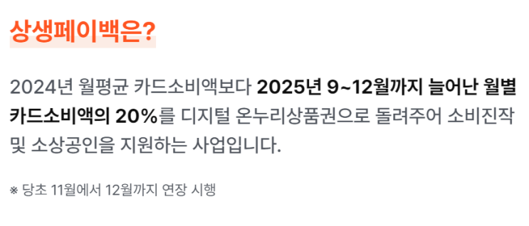  12월까지 연장한 상생페이백이란? 신청 기준과 방법 총 정리.