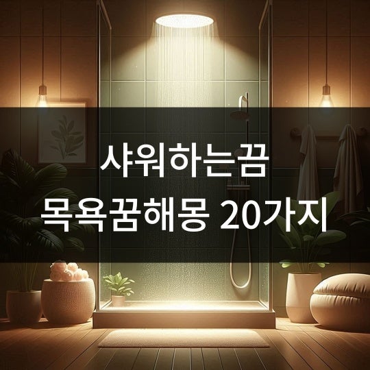 샤워하는꿈 목욕꿈해몽 20가지
