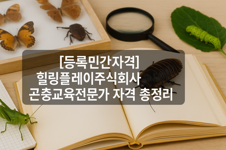  [등록민간자격] 힐링플레이주식회사 곤충교육전문가 자격 정보