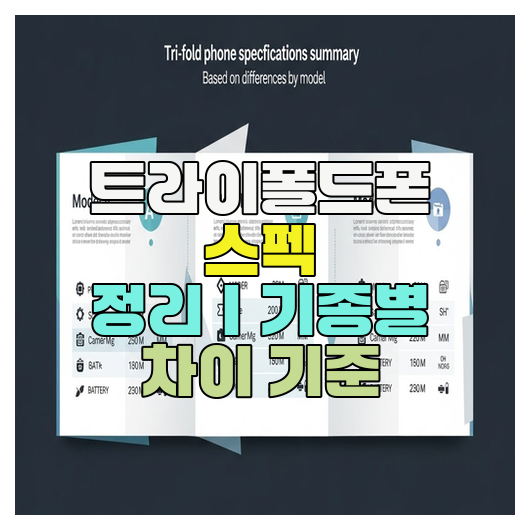  트라이폴드폰 스펙 정리｜기종별 차이 기준