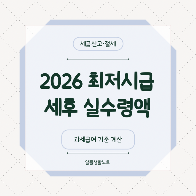  2026년 최저시급 10,320원, 4대보험 인상 반영한 실수령액은?