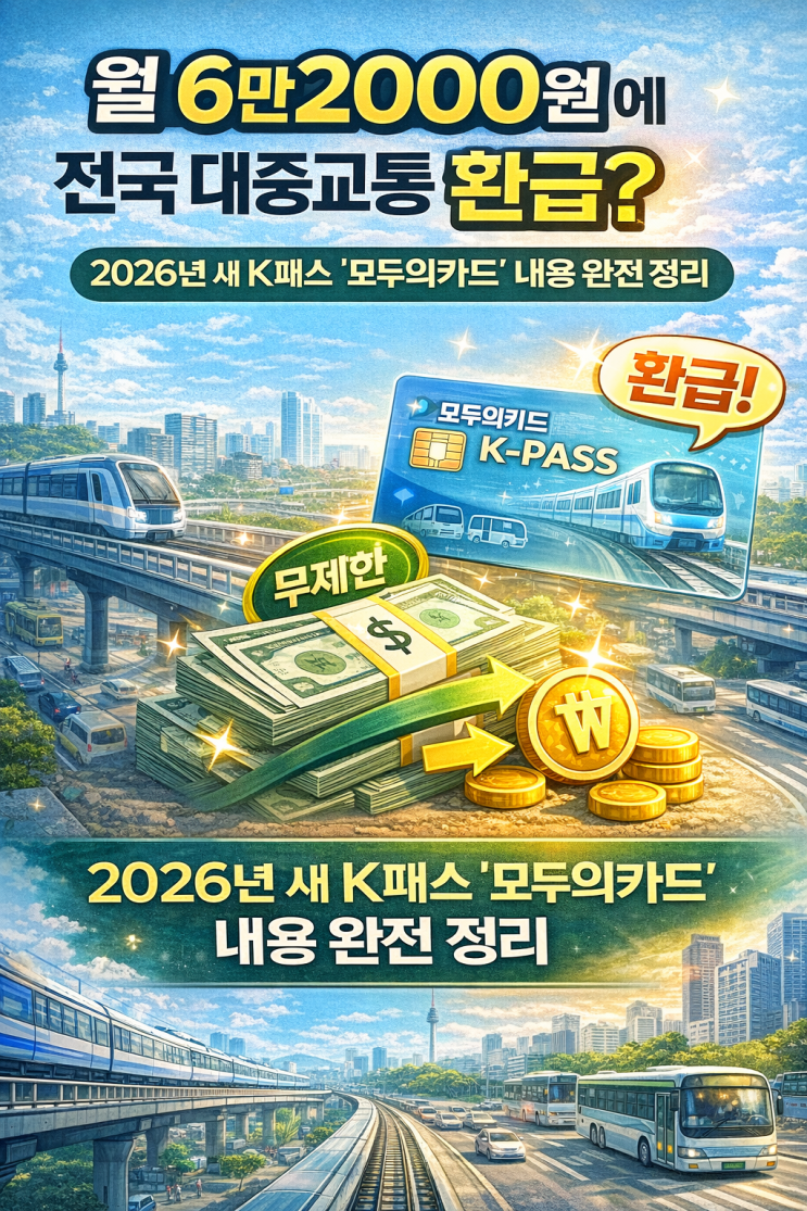  월 6만2000원에 전국 대중교통 환급? '모두의 카드'