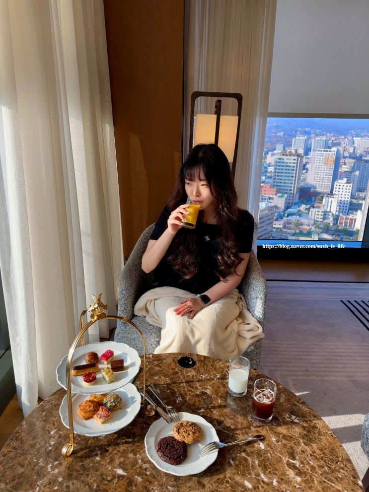  서울 5성급 호텔 호캉스 앰배서더 풀만 애프터눈티 별도 추가 후기