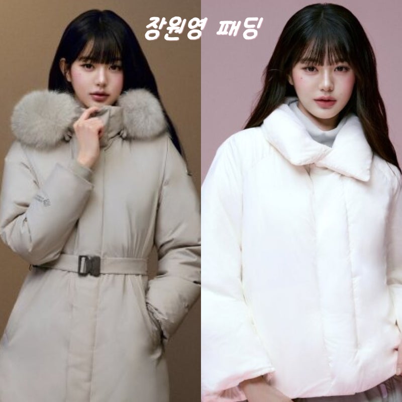 장원영 패딩 숏 vs 롱 비교 아이더 캐시미어 코트 다운 자켓!