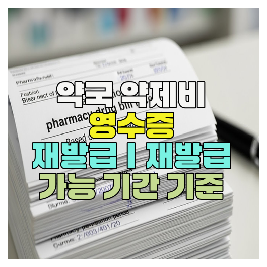  약국 약제비 영수증 재발급｜재발급 가능 기간 기준