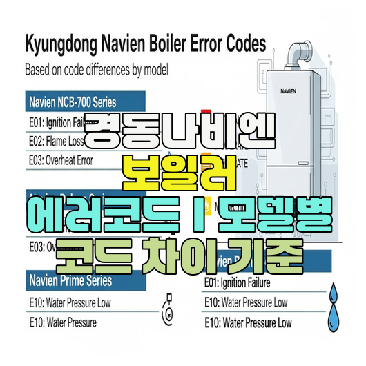  경동나비엔 보일러 에러코드｜모델별 코드 차이 기준