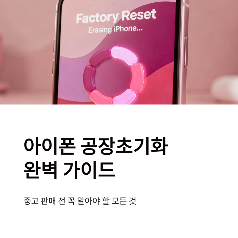 아이폰 공장초기화 방법 총정리 (중고판매·양도 전 백업부터 ‘나의 찾기’ 해제까지)