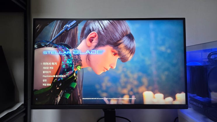  삼성 오디세이 G7 LS27FG700 게이밍 모니터 스텔라블레이드 게임 4K 해상도 플레이 소감