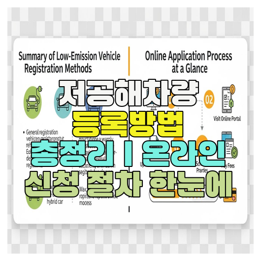  저공해차량 등록방법 총정리｜온라인 신청 절차 한눈에