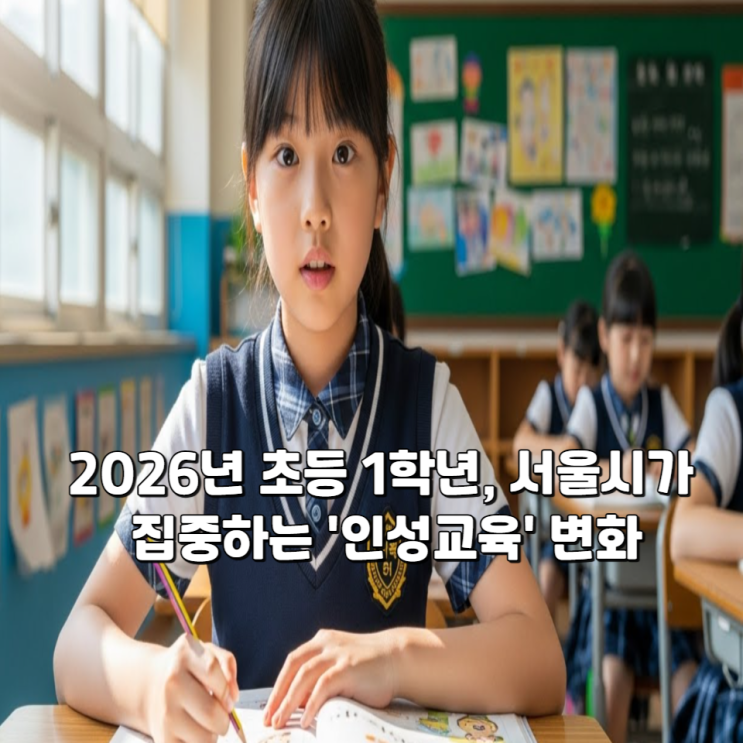  2026년 초등 1학년, 서울시가 집중하는 '인성교육' 변화