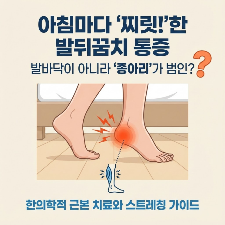  아침 첫발의 찌릿한 통증, 족저근막염왜 자꾸 재발할까요? (종아리가 범인!)