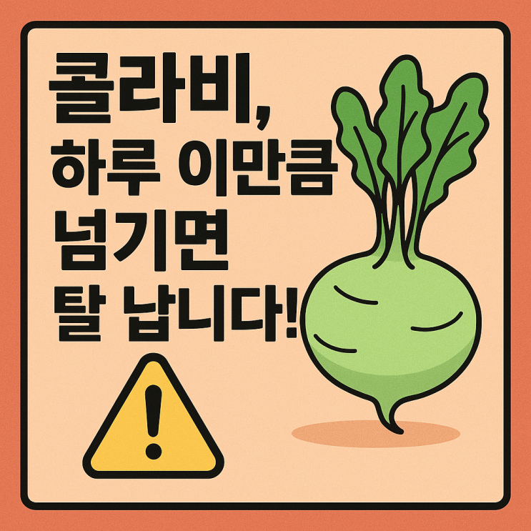   콜라비 하루 섭취량, 얼마나 먹는 게 적당할까?｜과하면 오히려 독입니다
